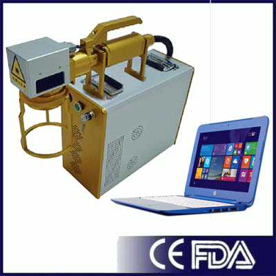 20W Portable Fiber Laser Marker with lift off head Fiber Marking Lasers image
