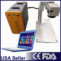100W Portable MOPA LM1 Fiber Laser Marker with Pedestal Stand