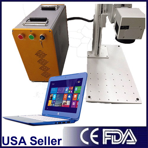 100W Portable MOPA LM1 Fiber Laser Marker with Pedestal Stand